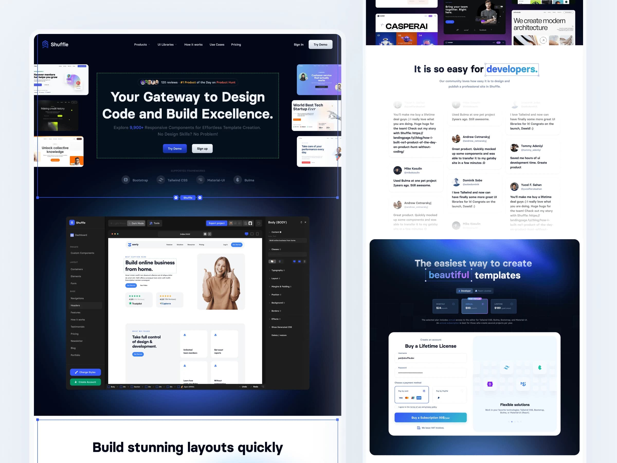 Outglow work — product UI 10