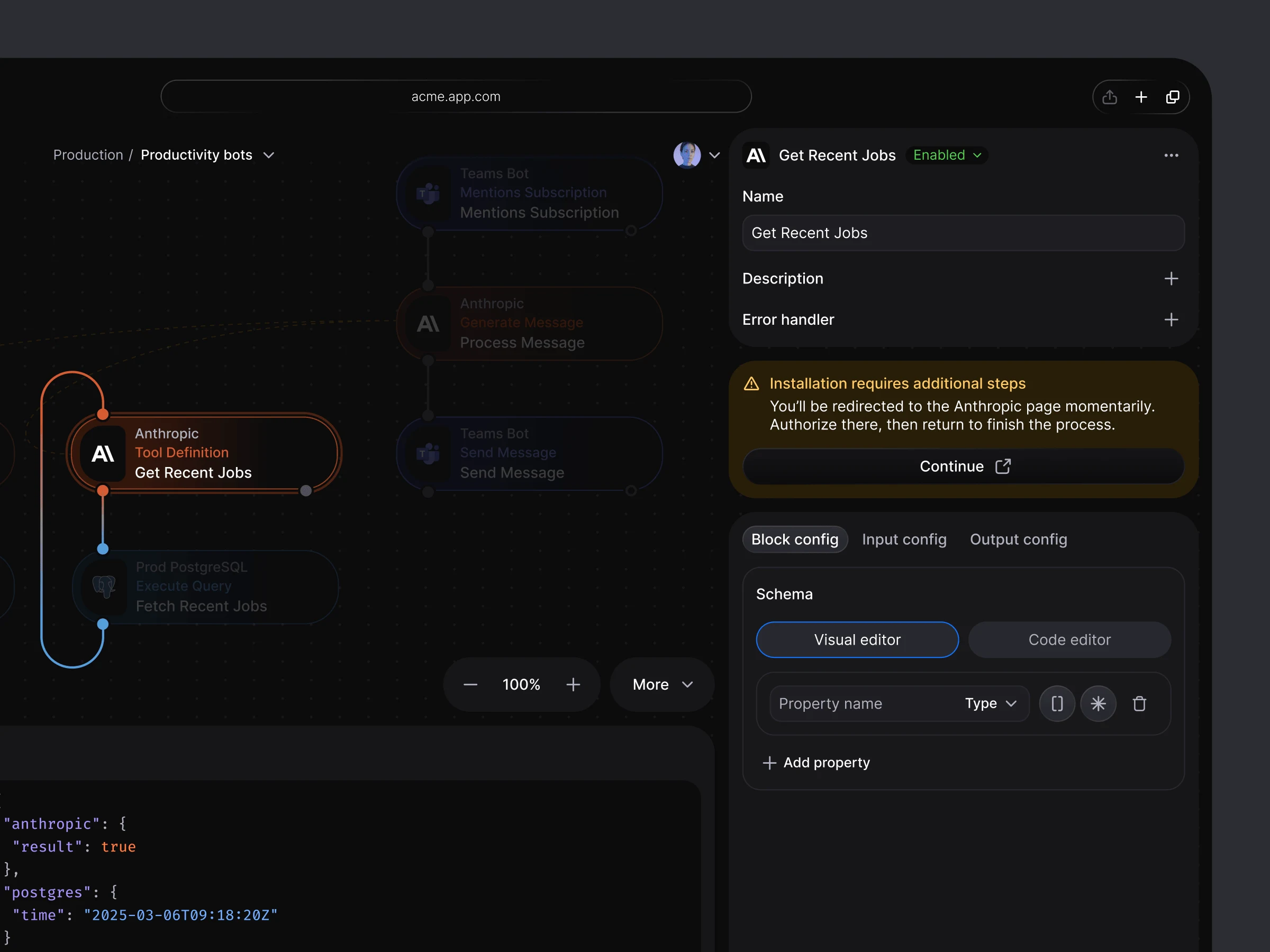 Outglow work — product UI 7