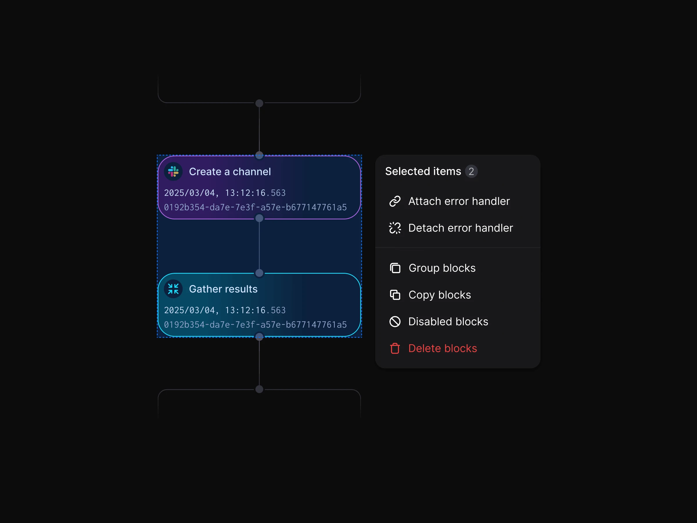 Outglow work — product UI 9